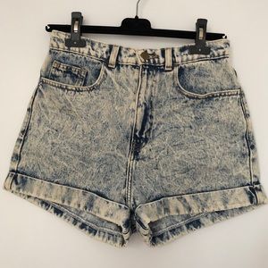 Acid wash high waisted Jean shorts